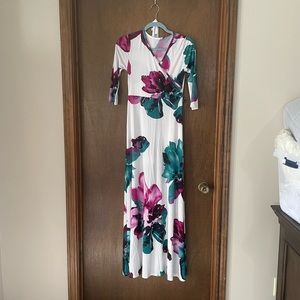 PinkBlush Maternity Maxi Wrap Dress - Small